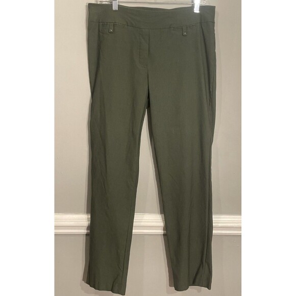 N Touch Pants - N Touch Women's Green Stretch  Pull On Stretch Pants Size 10